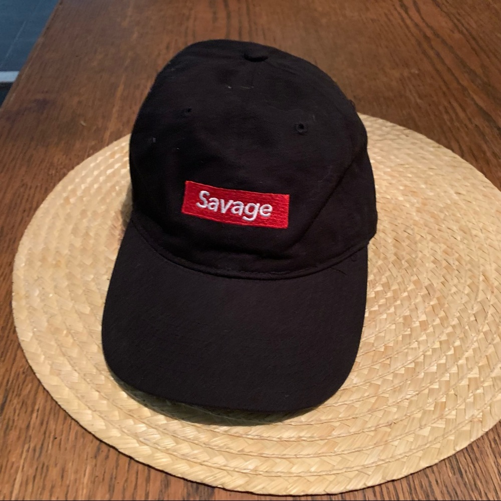 CPTN Apparel Minimalist Spell Out Savage Baseball Hat Cap